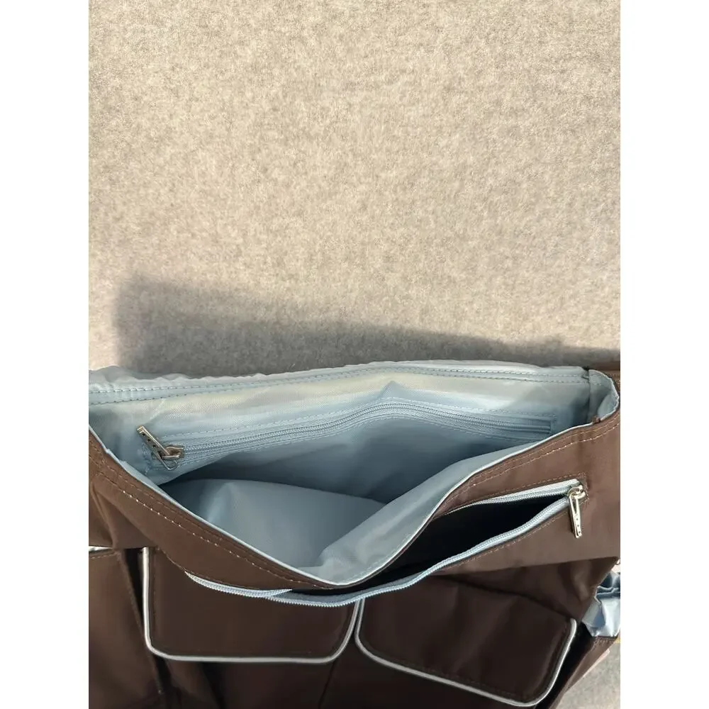 ju ju be diaper bag Brown And Baby Blue New With Tags Shoulder Strap